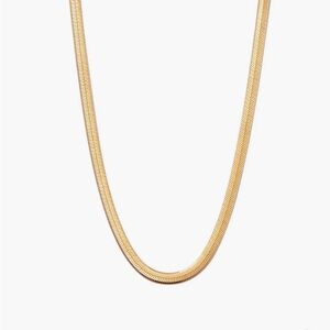 Mejuri Herringbone Bold Gold Vermeil Necklace